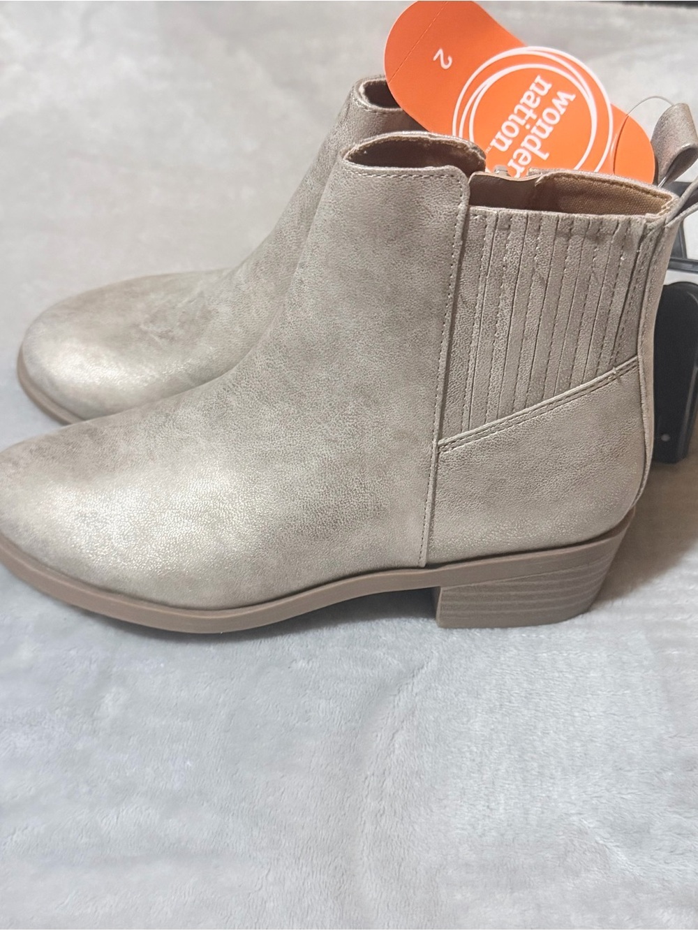 wonder nation Metallic Taupe Chelsea Ankle Boots - Picture 2 of 7